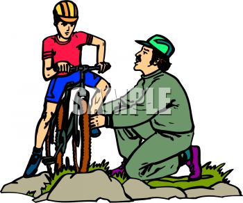 350x292 Man Teaching His Son To Ride A Bike