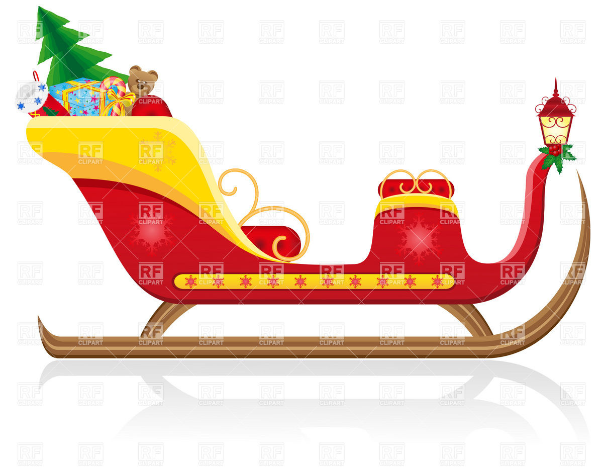 1200x933 Santa Sleigh Clipart