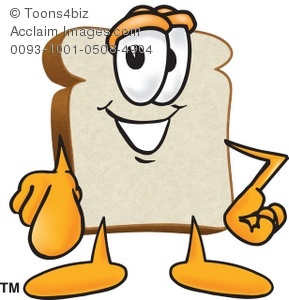 289x300 Clipart Cartoon Bread Slice Pointing