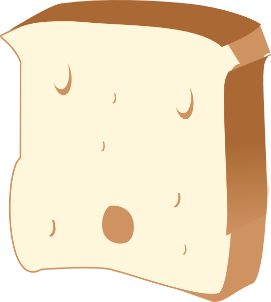 534x595 Slice Of Bread Clip Art