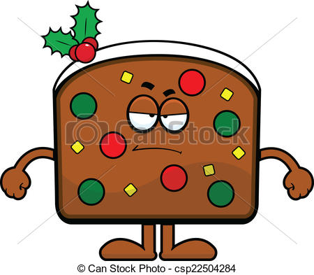 450x393 Cartoon Fruit Cake Grumpy. Cartoon Illustration Slice Of Fruit
