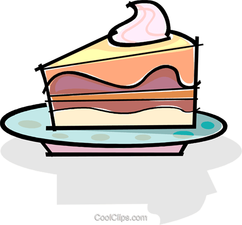 480x446 Slice Of Cake On A Plate Royalty Free Vector Clip Art Illustration