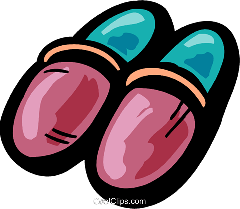 480x417 Warm Slippers Royalty Free Vector Clip Art Illustration Vc093597