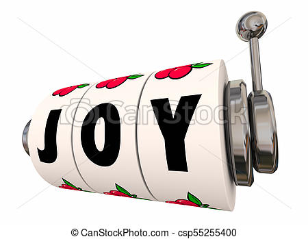 450x349 Joy Word Slot Machine Dials Wheels Casino Jackpot Happiness