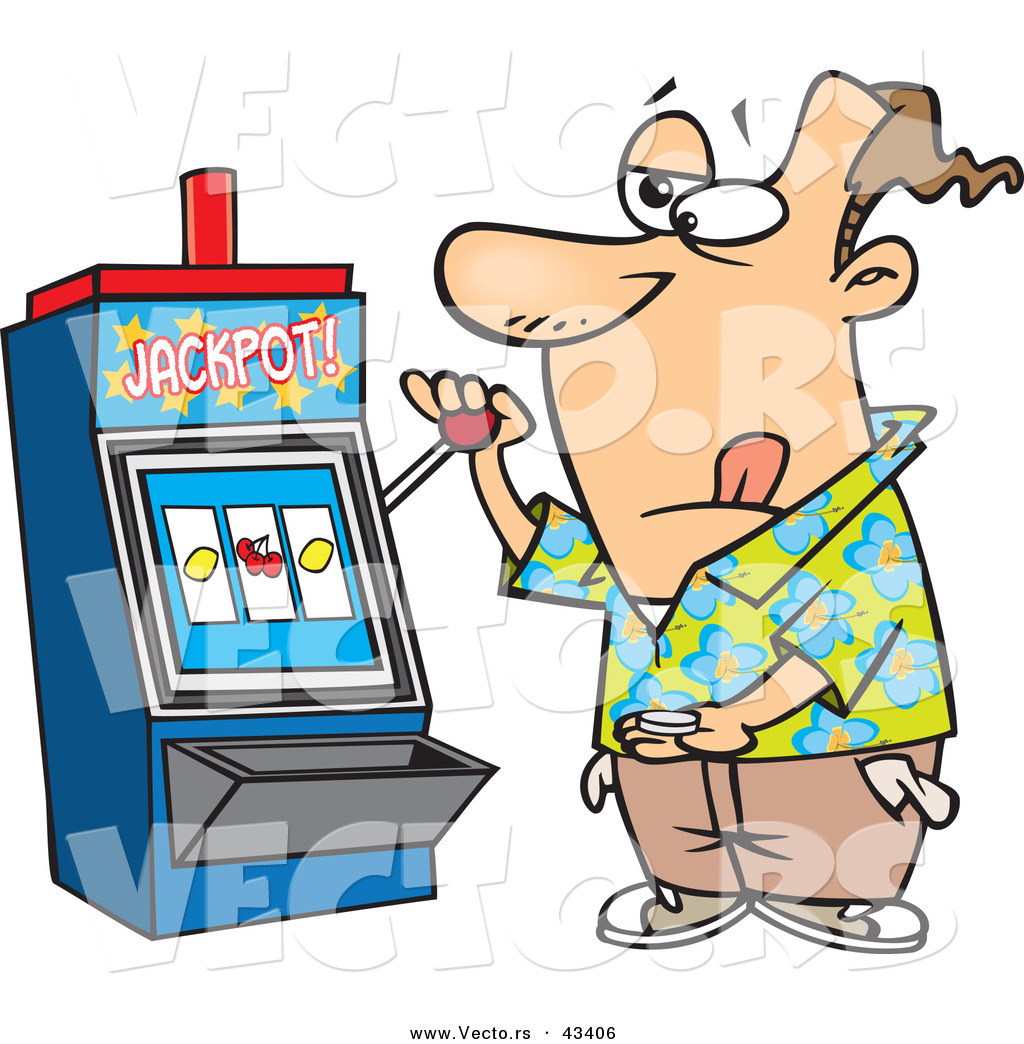 1024x1044 Vector Of A Gambling Cartoon Man