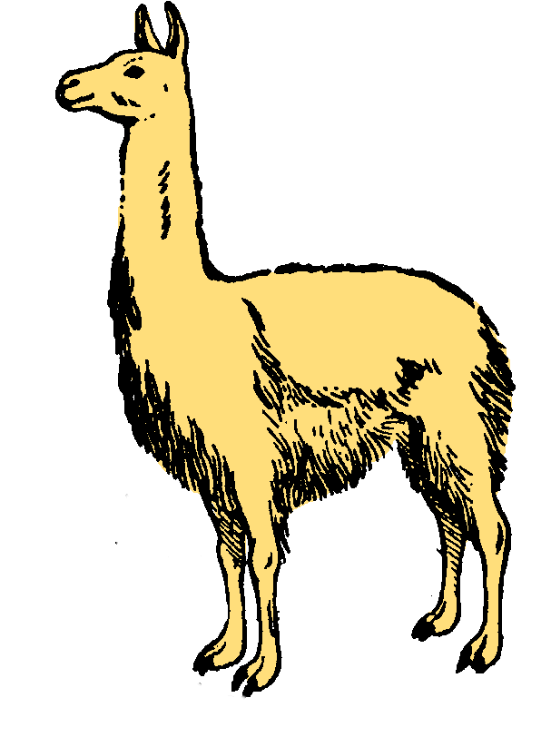 607x812 Free Llama Clipart