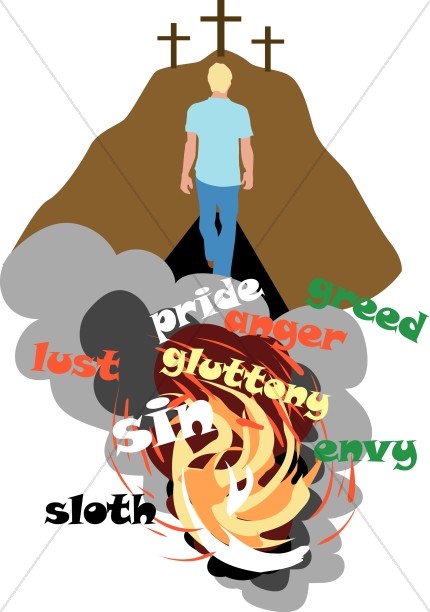 430x612 Walking Away From Sin Seven Deadly Sins Clipart
