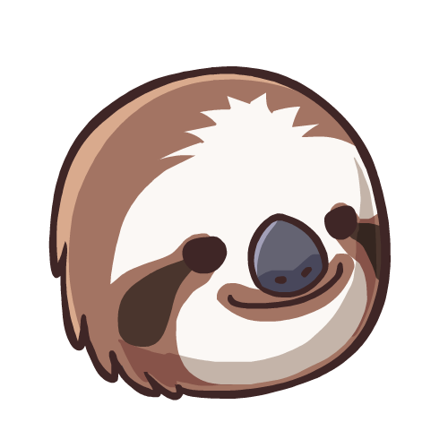 500x500 Clip Art Free Sloth