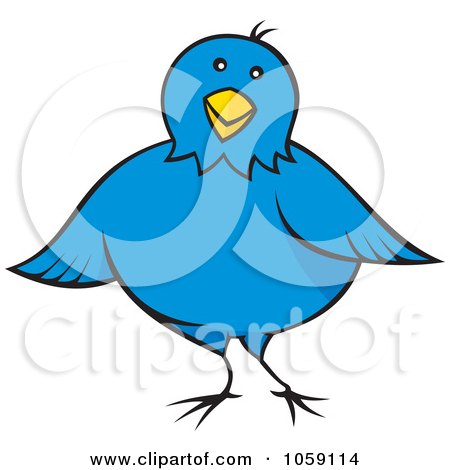 450x470 Royalty Free Vector Clip Art Illustration Of A Blue Bird Music