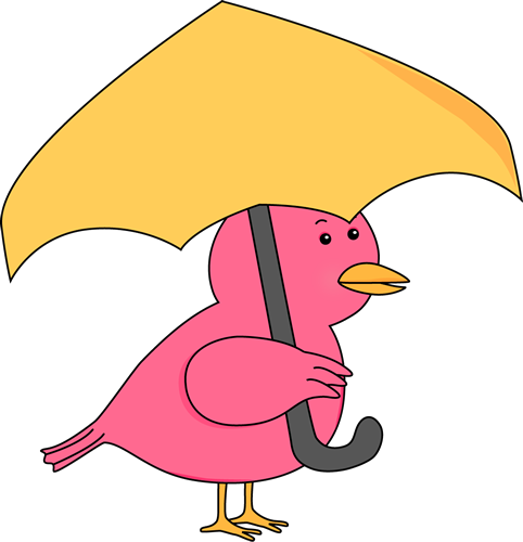 482x500 Bird Holding Umbrella Clip Art