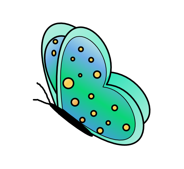 600x553 Green Butterfly Clip Art
