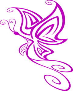 240x300 Small Purple Butterfly Clip Art
