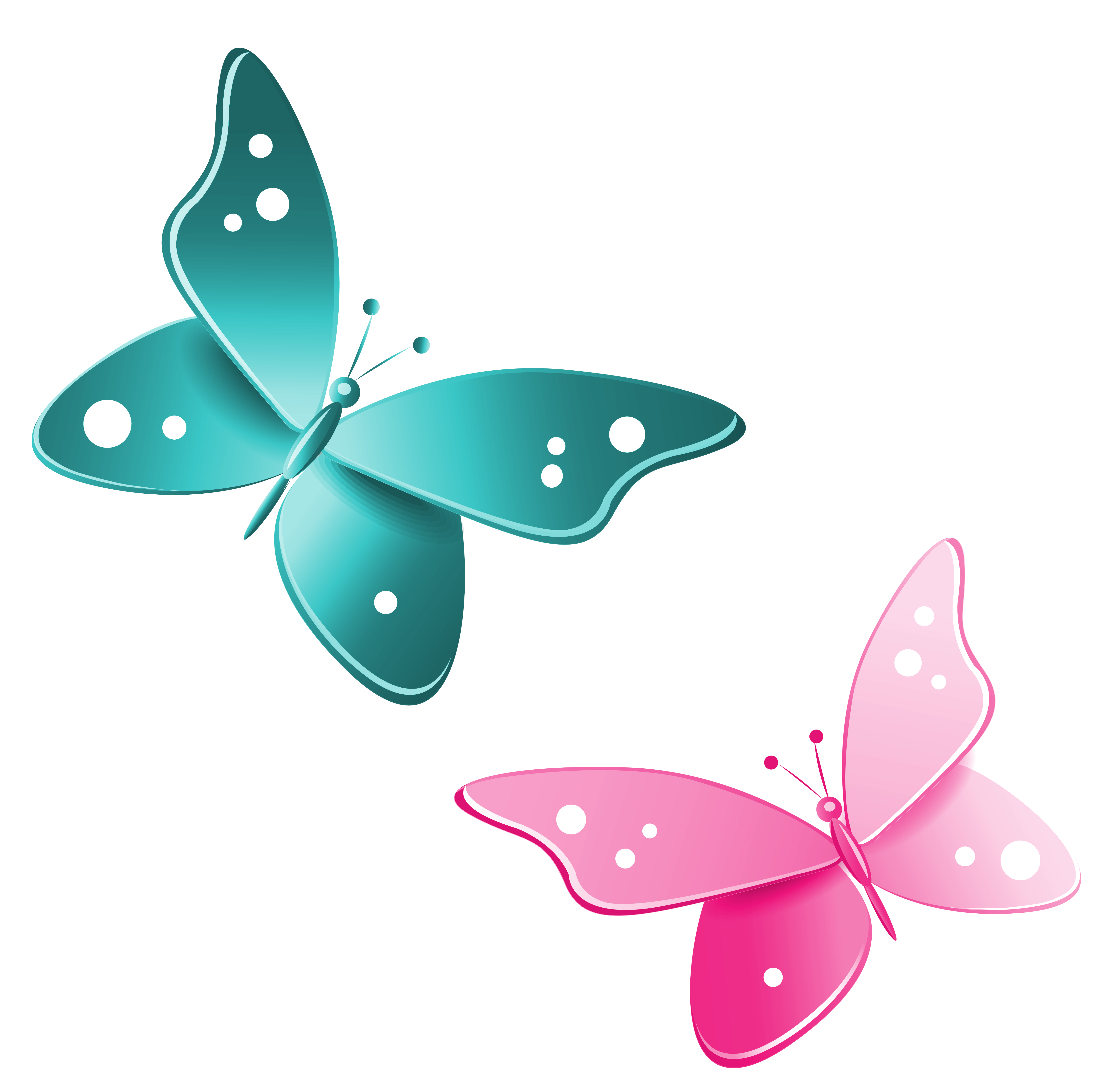 5704x5619 Blue And Pink Butterflies Png Imageu200b Gallery Yopriceville