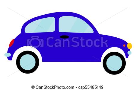 450x301 Blue Small Old Retro Hipster Vintage Antique Two Door Car, Eps