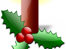220x165 Christmas Clipart Small Christmas Candle Clip Art