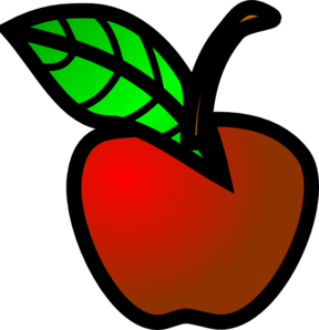 288x298 Small Red Apple Clip Art