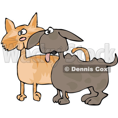 400x400 Royalty Free (Rf) Clipart Illustration Of A Small Dog Panting