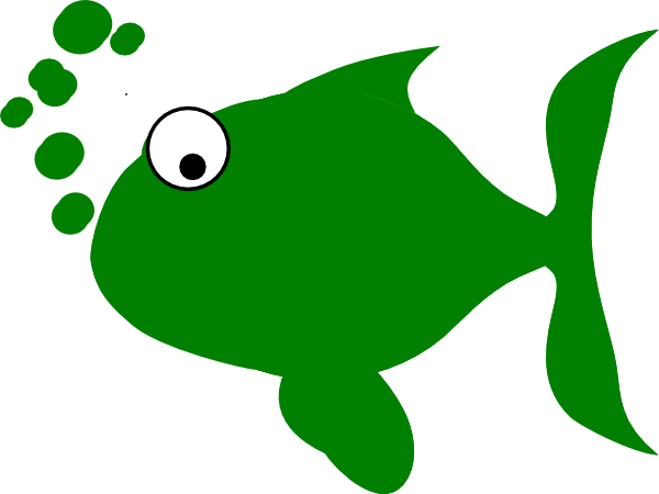 600x450 Green Fish Clip Art