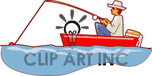 300x151 Man Fishing In Boat Clipart