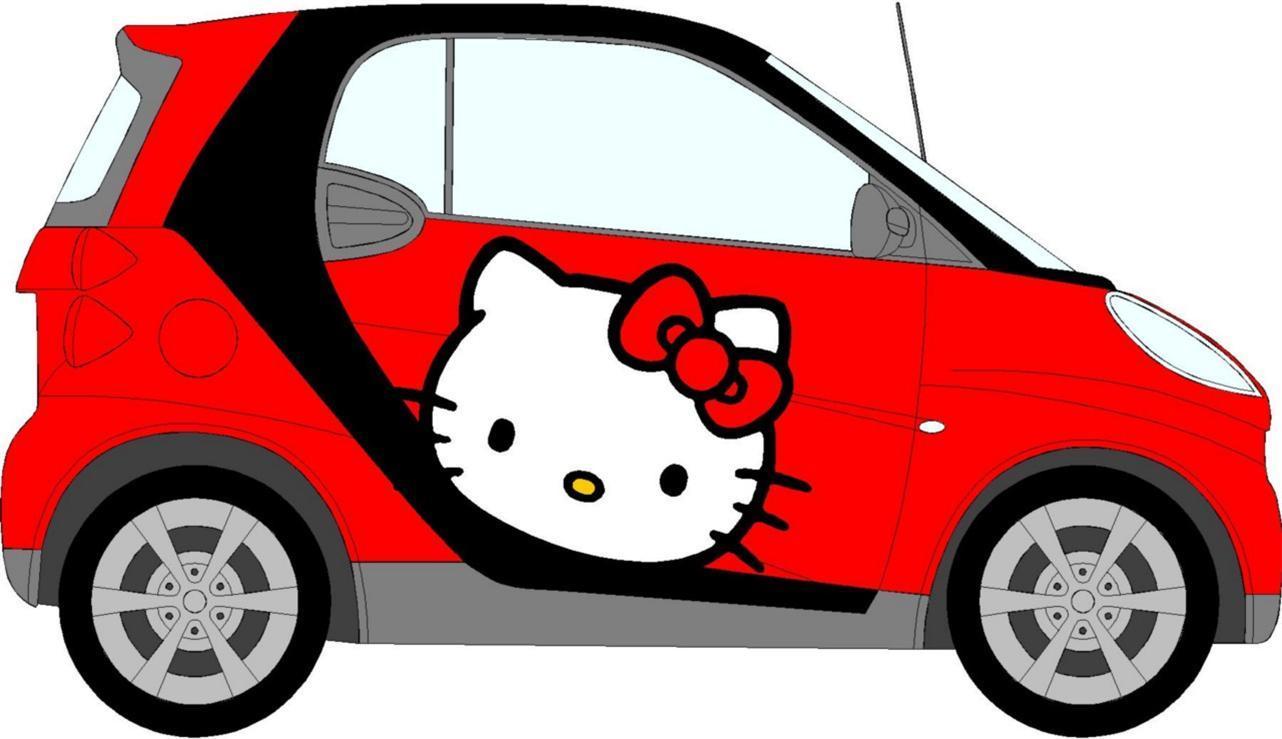 1282x739 Hello Kitty Car Sticker Mini Smart Car Decals Ebay