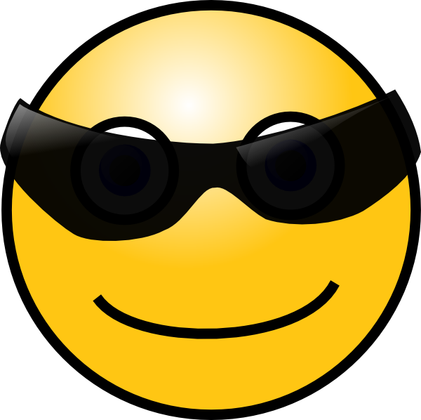600x598 Sun Glasses Cool Smiley Clip Art Free Vector 4vector