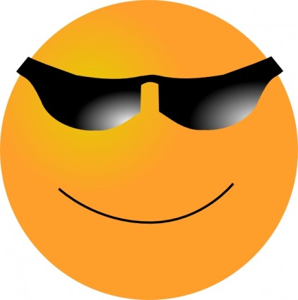 422x425 Smiling Orange Clip Art