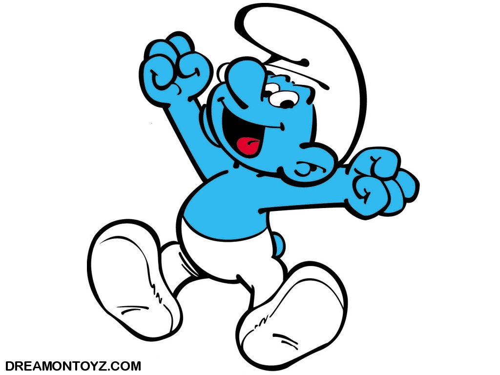 1024x768 Smurfs Clipart Happy