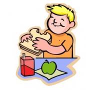 172x180 Children Eating Snack Clipart