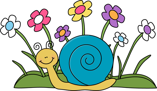 600x348 Cute Car Clip Art Snail And Flowers Clip Art Image