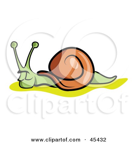 450x470 Royalty Free (Rf) Clipart Illustration Of A Slowly Moving Green