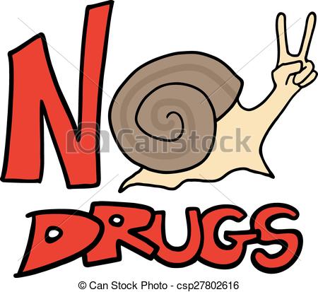 450x413 Creative Design Of No Drugs Snail Message Vector Clip Art