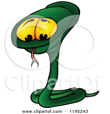 450x470 Clipart Of A Black And White Cobra Snake