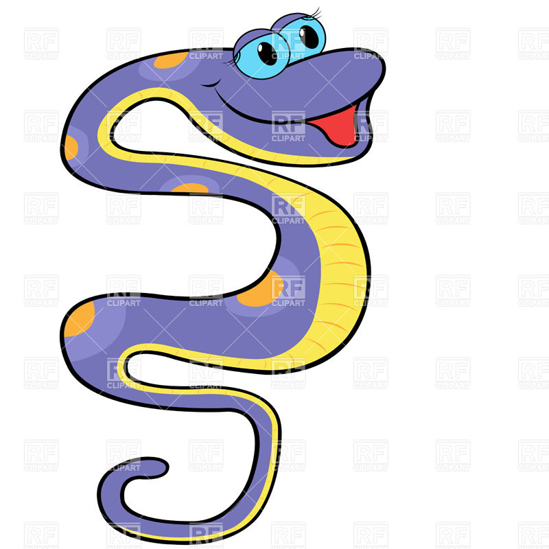 800x800 Cartoon Snake (Boa) Royalty Free Vector Clip Art Image