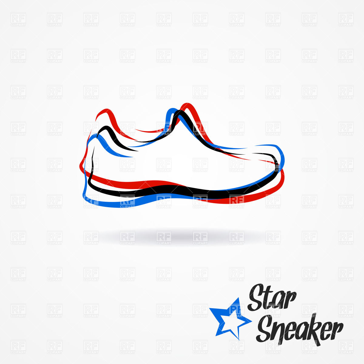 1200x1200 Hand Drawn Stylized Jogging Shoes