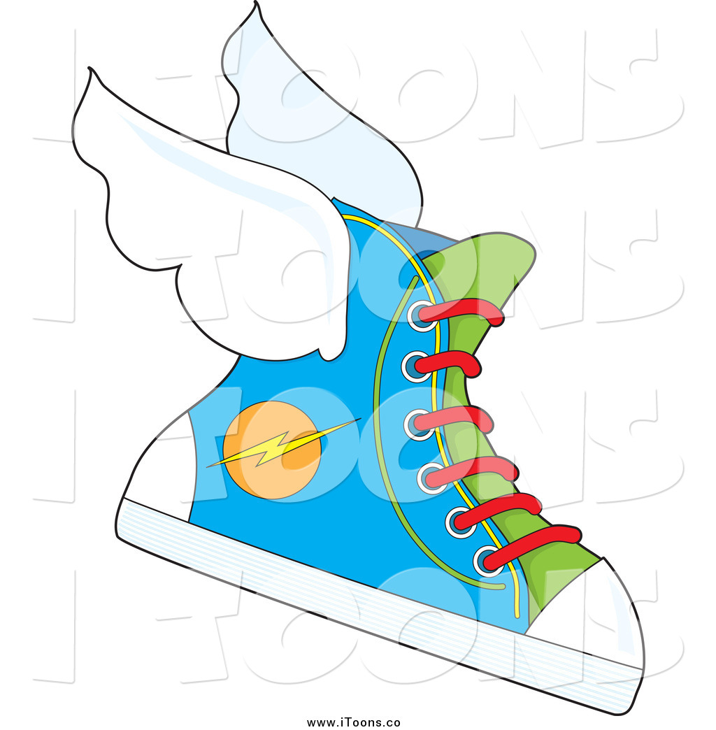 1024x1044 Vector Clip Art Of A Flying Sneaker With A Lightning Bolt Icon By