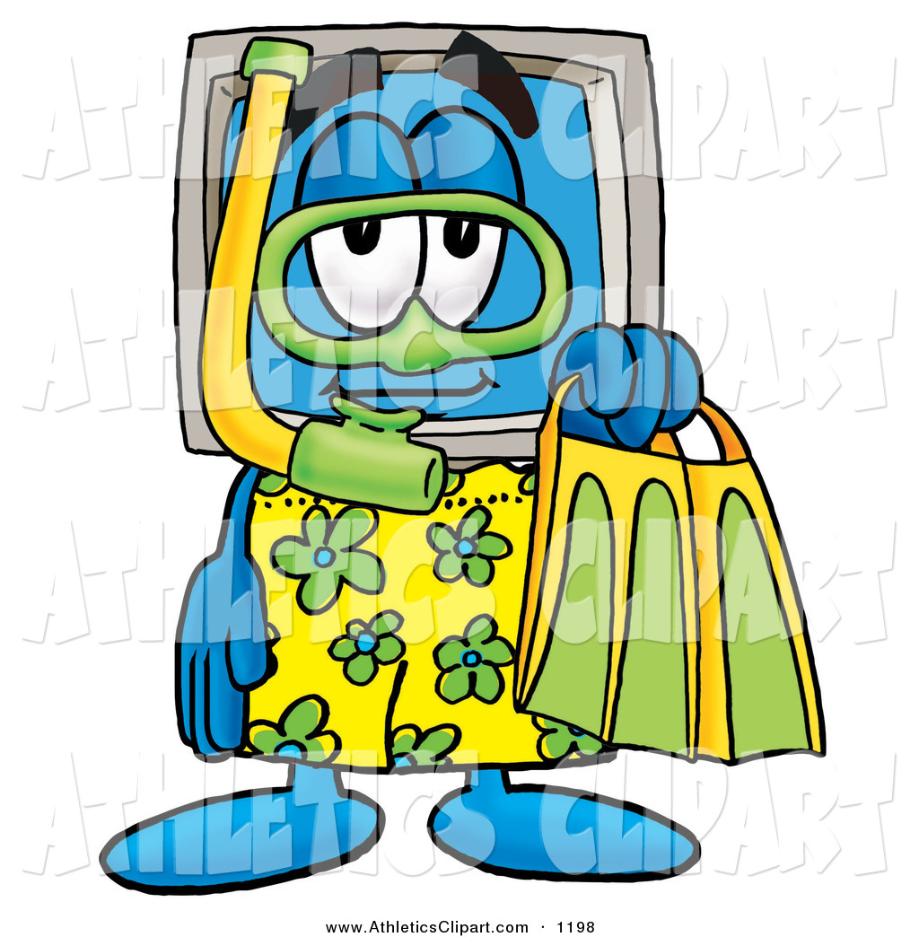 1024x1044 Clip Art Of A Happy Desktop Computer Mascot Cartoon Character