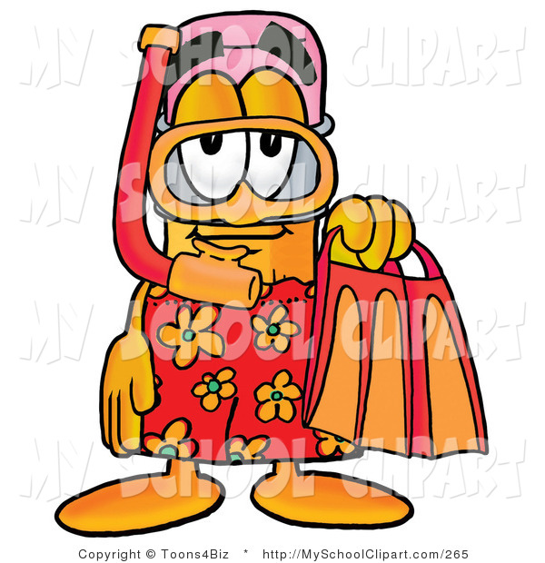 600x620 Clip Art Of A Sporty Pencil Mascot Cartoon Character In Orange