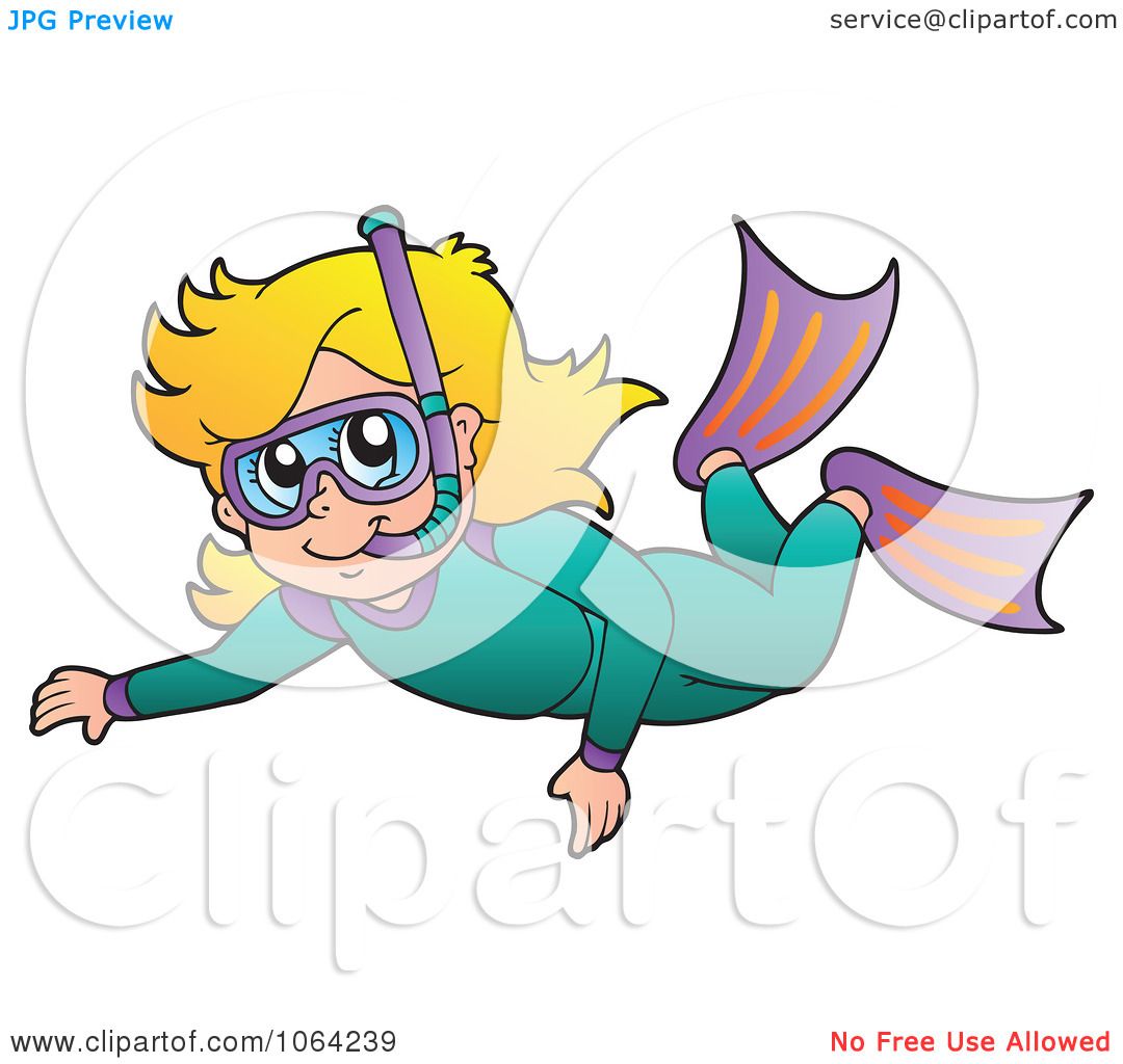 1080x1024 Clipart Snorkeling Girl