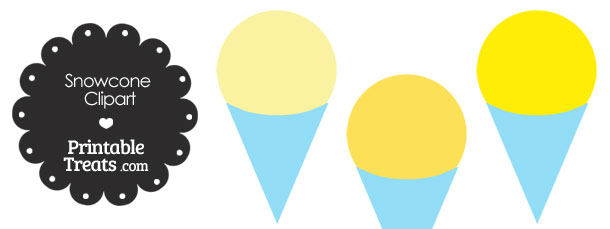 610x229 Yellow Snow Cone Clipart Printable