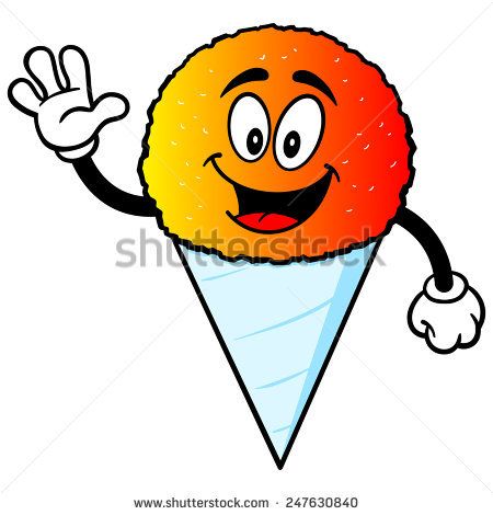 450x470 Nice Snow Cone Cartoon Eating