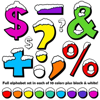 350x350 Snow Day Alphabet Letters Clip Art Bulletin Board Letters