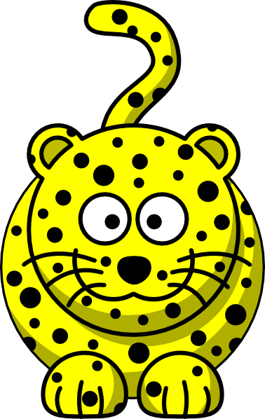 378x598 Yellow Leopard Clip Art