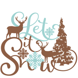 300x300 Let It Snow Phrase Winter Scene Miss Kate Cuttables