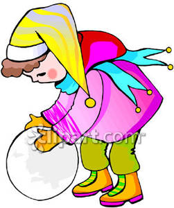 251x300 A Child Rolling A Snowball