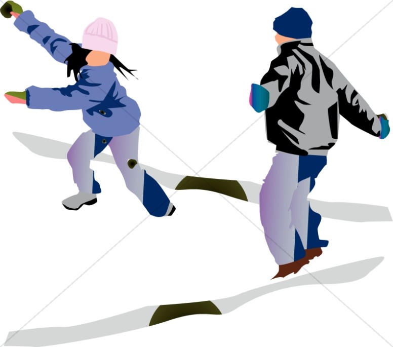776x685 Snowball Fight! Christian Children Clipart