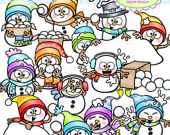 340x270 Snowmen Clip Art Etsy