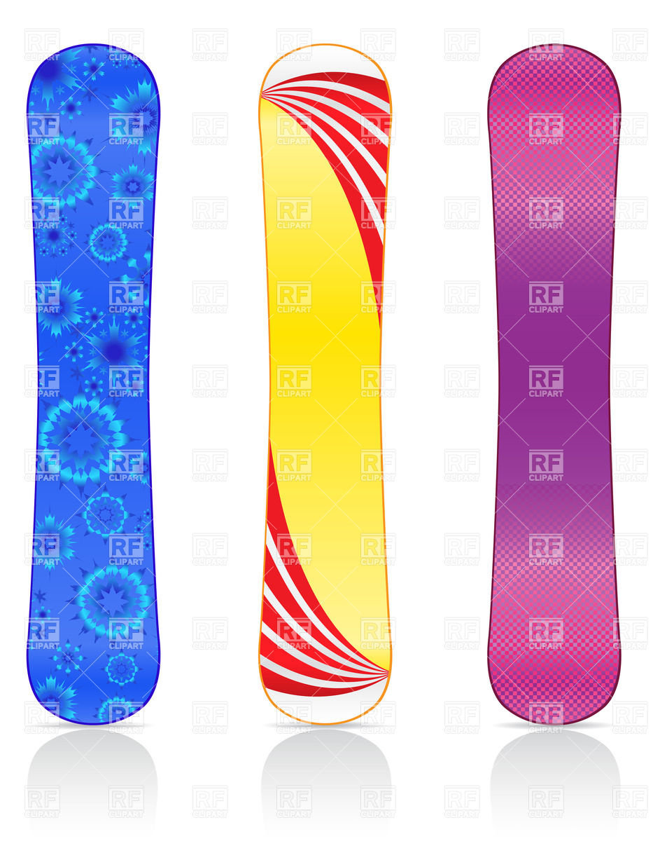 933x1200 Ornate Boards For Snowboarding Royalty Free Vector Clip Art Image