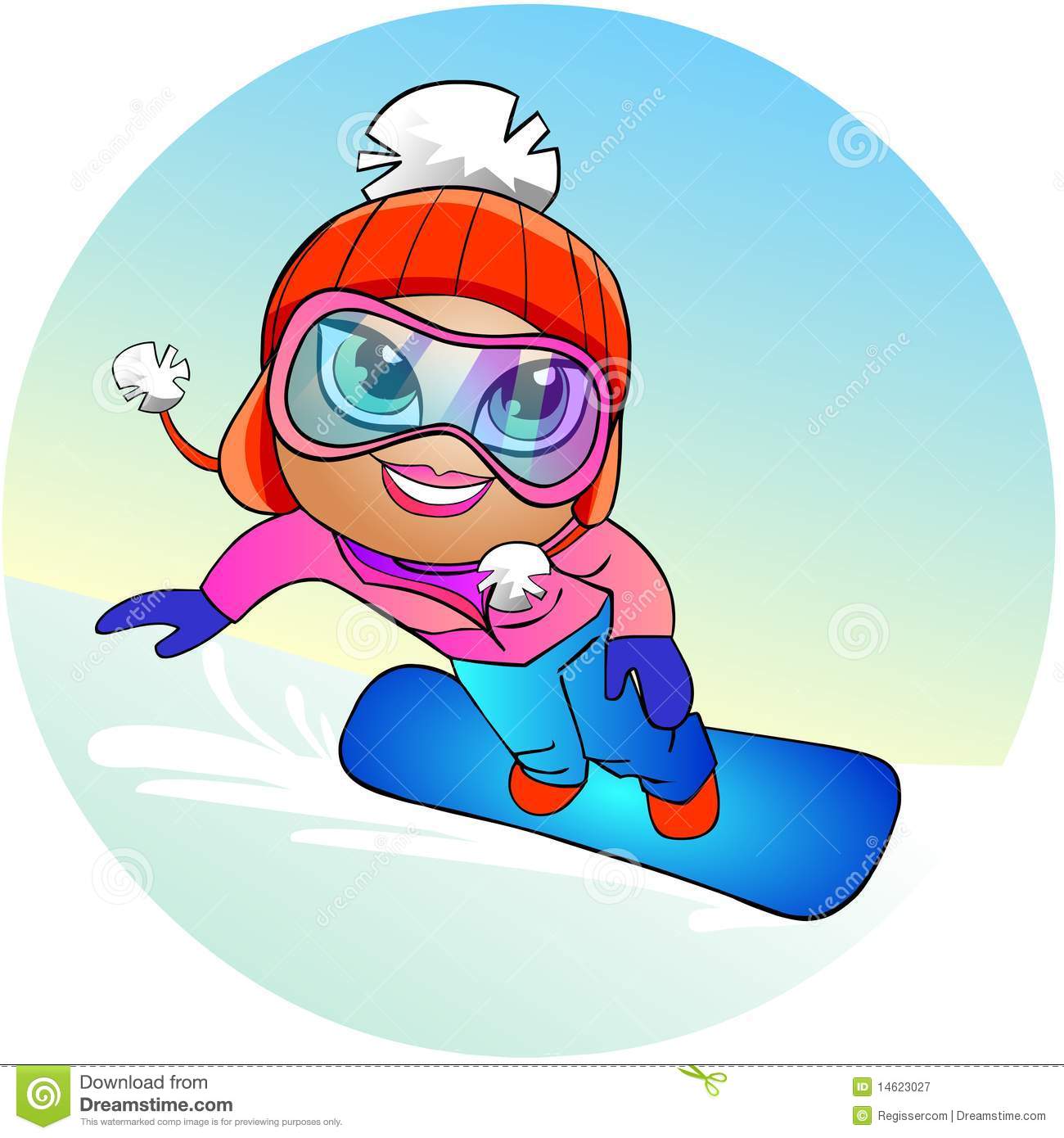 1300x1390 Snowboarding Girl Clipart