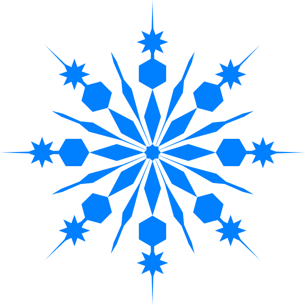 600x600 Simple Blue Snowflake Clipart Snowflake Clip Art Vector