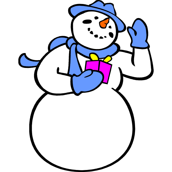 600x600 Melting Snowman Clipart Girl